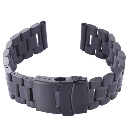 For Apple Watch 42mm Black Steel Watchband, Only Used in Conjunction with Connectors (S-AW-0062)(Black)-garmade.com