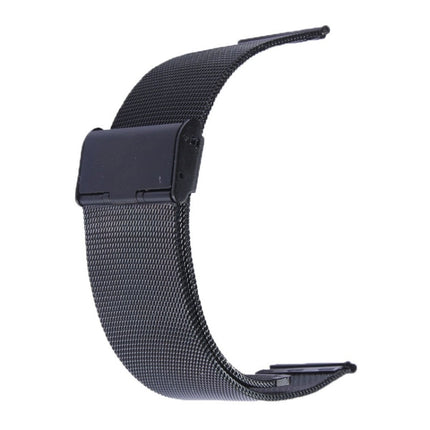 For Apple Watch 38mm Milanese Classic Buckle Stainless Steel Watchband Replacement, Only Used in Conjunction with Connectors ( S-AW-3291 ) ( Black )-garmade.com