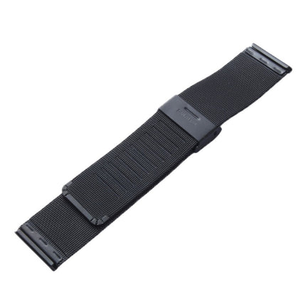 For Apple Watch 42mm Milanese Classic Buckle Stainless Steel Watchband Replacement, Only Used in Conjunction with Connectors ( S-AW-3293 )( Black )-garmade.com