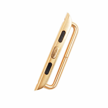 For Apple Watch 38&40mm Metal Strap Connector Metal Buckle, Pair(Gold)-garmade.com