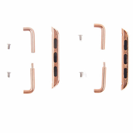 For Apple Watch 38&40mm Metal Strap Connector Metal Buckle, Pair(Rose Gold)-garmade.com