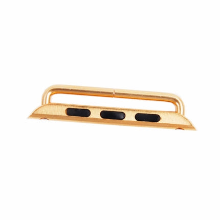 For Apple Watch 42&44mm Metal Strap Connector Metal Buckle, Pair(Gold)-garmade.com