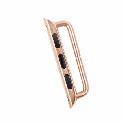 For Apple Watch 42&44mm Metal Strap Connector Metal Buckle, Pair(Rose Gold)-garmade.com