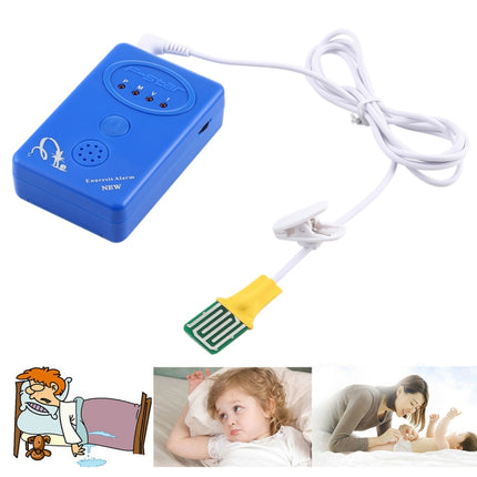 SVY001B Adult / Baby Bedwetting Enuresis Urine Bed Wetting Alarm +Sensor With Clamp(Blue)-garmade.com