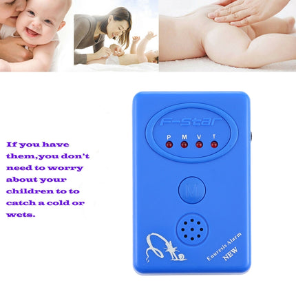SVY001B Adult / Baby Bedwetting Enuresis Urine Bed Wetting Alarm +Sensor With Clamp(Blue)-garmade.com