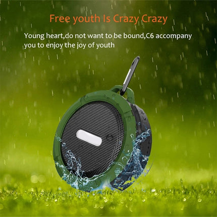 C6 Outdoor Waterproof Bluetooth Speaker with Suction, Support Hands-free Calling(Blue)-garmade.com