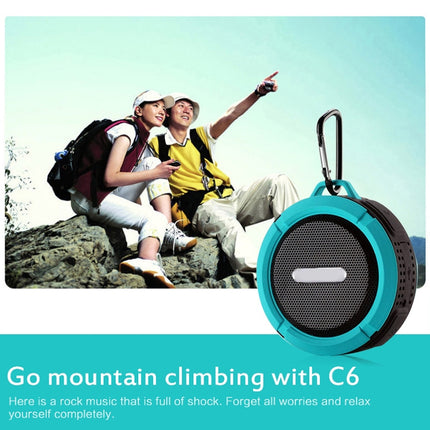 C6 Outdoor Waterproof Bluetooth Speaker with Suction, Support Hands-free Calling(Green)-garmade.com