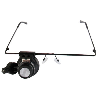 20X Glasses Type Watch Repair Magnifier With LED Light-garmade.com