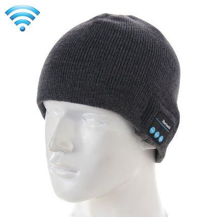 Knitted Bluetooth Headset Warm Winter Hat with Mic for Boy & Girl & Adults(Grey)-garmade.com