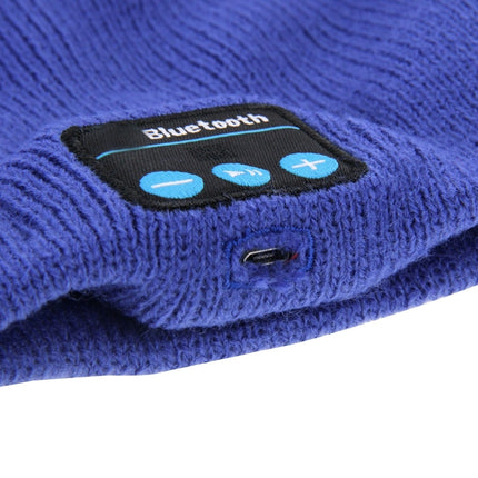 Knitted Bluetooth Headset Warm Winter Hat with Mic for Boy & Girl & Adults(Blue)-garmade.com