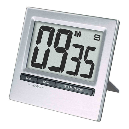 Kitchen Craft Large Display Digital Countdown Timer(Silver)-garmade.com