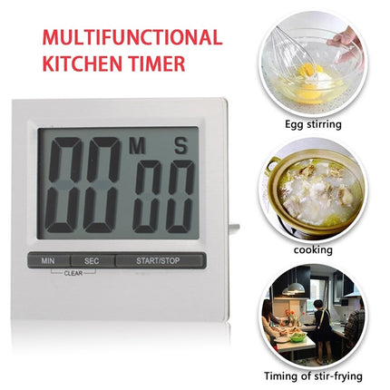 Kitchen Craft Large Display Digital Countdown Timer(Silver)-garmade.com