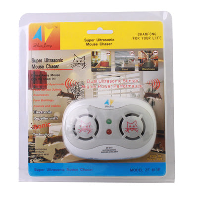 Dual Ultrasonic Sensor Mouse Chaser(White)-garmade.com