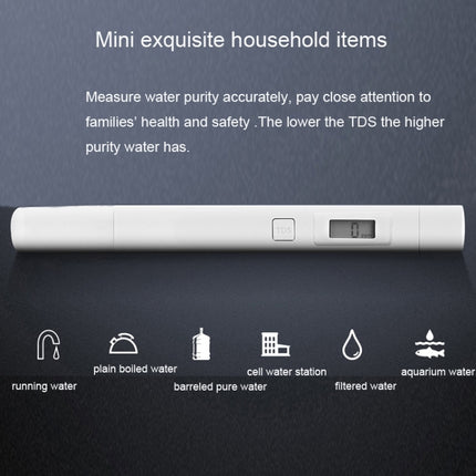 Original Xiaomi Superb Accurate Mini Exquisite Easy-to-use Water Purity Tester Water Quality TDS Tester(White)-garmade.com