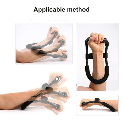 Stainless Steel Hand Wrist Strength Fitness Training Exerciser Devices(Black)-garmade.com
