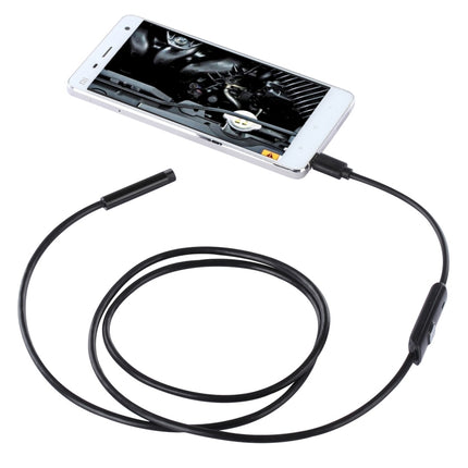 Waterproof Micro USB Endoscope Snake Tube Inspection Camera with 6 LED for OTG Android Phone, Length: 1m, Lens Diameter: 7mm-garmade.com