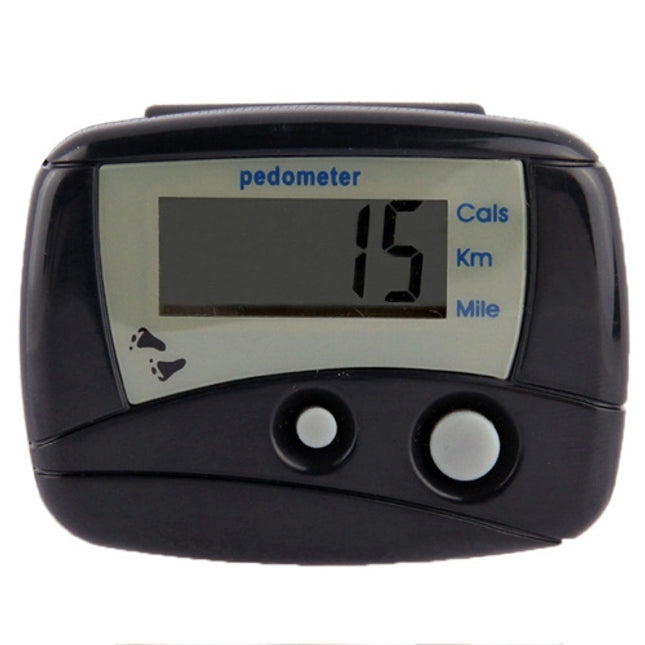 Multifunction Digital Electronic Pedometer Step Counter(Black)-garmade.com