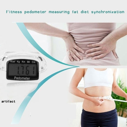 3D Heart Style Crystal Cover Digital Pedometer, Step Counter / Distance Travelled / Calorie Calculator(Orange)-garmade.com
