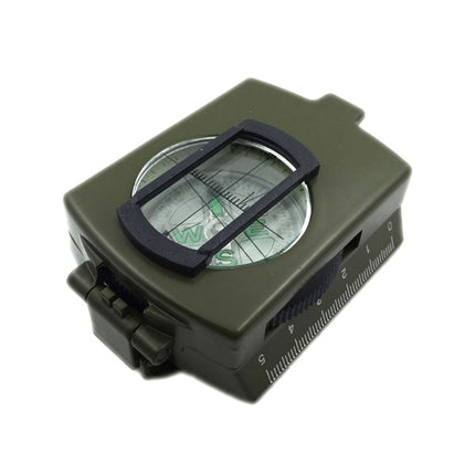 GoldGood DC60-2A Outdoor Multi-function Military Travel Geology Pocket Prismatic American Compass with Luminous Display(Army Green)-garmade.com