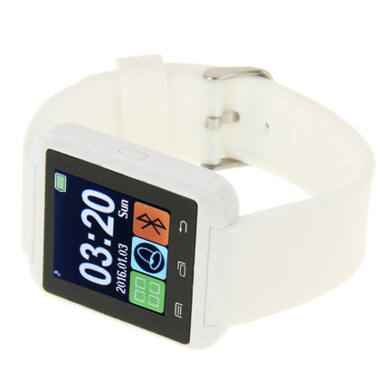 U80 Bluetooth Health Smart Watch 1.5 inch LCD Screen for Android Mobile Phone, Support Phone Call / Music / Pedometer / Sleep Monitor / Anti-lost(White)-garmade.com