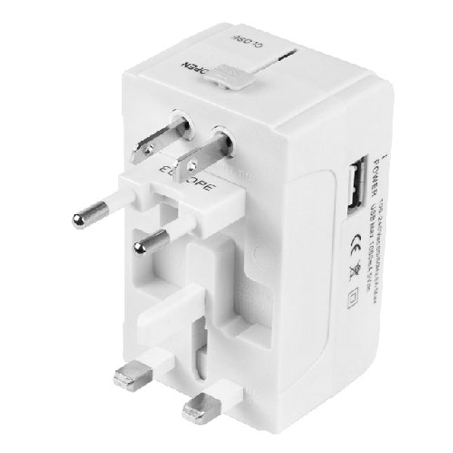 933L 4 in 1 (EU + UK + AU + US Plug) Universal USB Charger Travel Adaptor-garmade.com