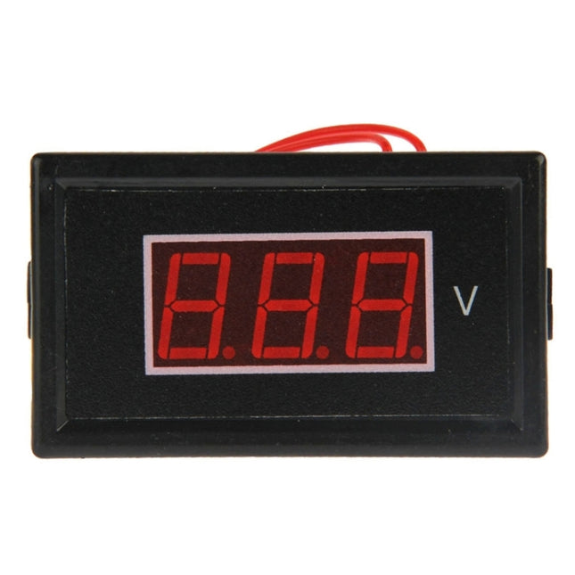V85 2 Wires 75-300V AC LED Digital Display Voltmeter(Black)-garmade.com
