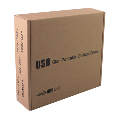 Slot-in USB 2.0 Portable Optical DVD-RW Driver, Plug and Play(Silver)-garmade.com