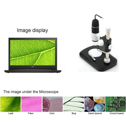 DMS-MDS800 40X-800X Magnifier 2.0MP Image Sensor USB Digital Microscope with 8 LEDs & Professional Stand-garmade.com