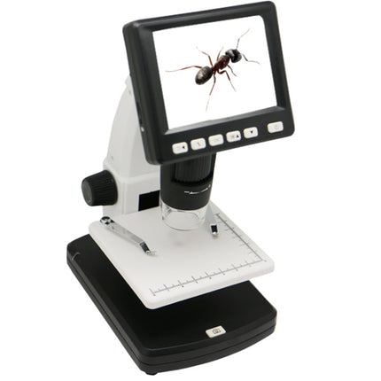 500X 5 Mega Pixels 3.5 inch LCD Standalone Digital Microscope with 8 LEDs, Support TF Card up to 32G (DMS-038M)(White)-garmade.com