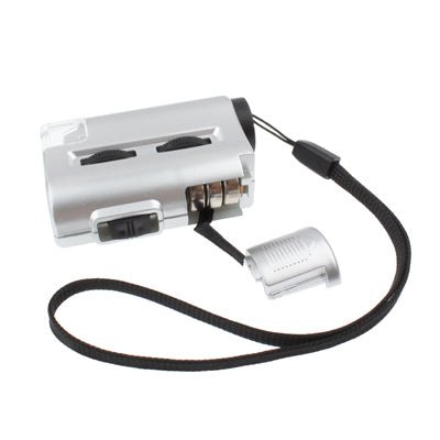 Pocket 30X-60X Microscope with 2-LED Lights / Money Detector Light-garmade.com