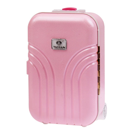 Cute Mini Suitcase Style Mechanical Music Box / Storage Box with Mirror & Ballet Girl(Pink)-garmade.com