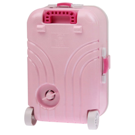 Cute Mini Suitcase Style Mechanical Music Box / Storage Box with Mirror & Ballet Girl(Pink)-garmade.com