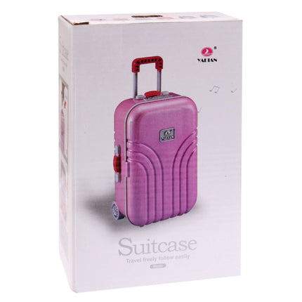 Cute Mini Suitcase Style Mechanical Music Box / Storage Box with Mirror & Ballet Girl(Pink)-garmade.com