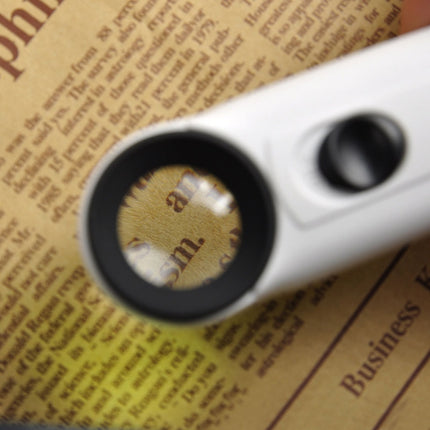 40X Handheld Exclamation Mark Style Magnifier with 2-LED Light-garmade.com