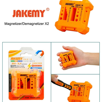 JAKEMY JM-X2 Magnetizer/Demagnetizer with Screwdriver Holes, Size: Medium-garmade.com