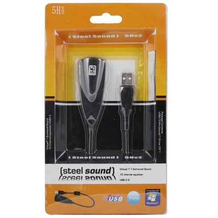 Steel Series 5H V2 USB 7.1 Channel Sound Adapter External Sound Card(Black)-garmade.com