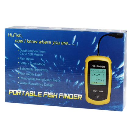 Portable Fish Finder with 2.0 inch Display, Depth Readings From 2.0 to 328ft (0.6-100m)(Yellow)-garmade.com