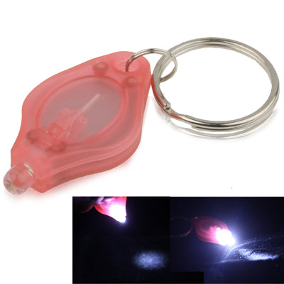 Mini LED Flashlight, White Light, Keychain Function, On/Off Switch & Pressure Switch(Pink)-garmade.com