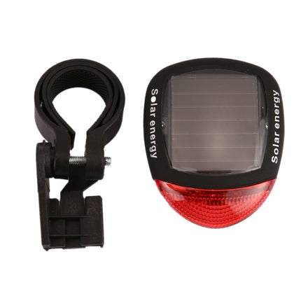 4 Flash Mode Available Solar Energy Rechargeable Bicycle Tail Light with 2 Red LED-garmade.com