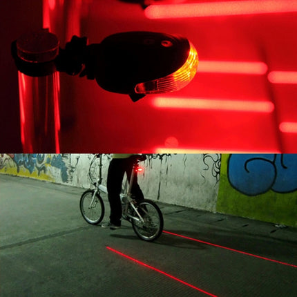 Bicycle LED Light Laser Night Mountain Bike Tail Light Taillight MTB Safety Warning Bicycle Rear Light Lamp Bycycle Light(Red)-garmade.com