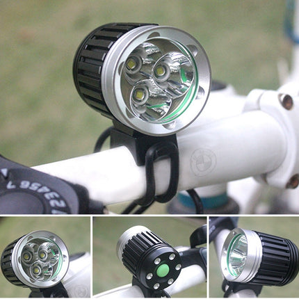 CREE XM-L 3 x T6 3 Mode 3800LM Bicycle Light and Headlight-garmade.com