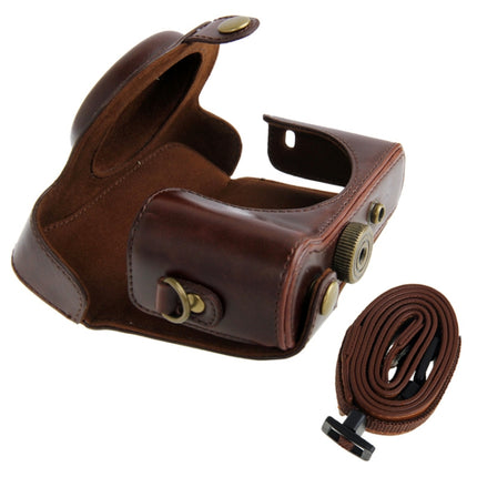 Leather Camera Case Bag for Sony HX50 (Coffee)-garmade.com