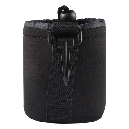 Neoprene SLR Camera Lens Carrying Bag Pouch Bag with Carabiner, Size: 8x10cm(Black)-garmade.com