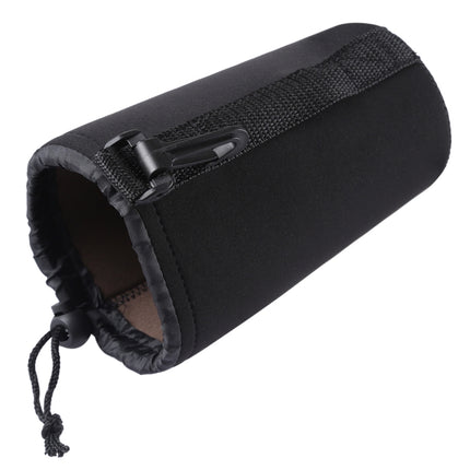 Neoprene SLR Camera Lens Carrying Bag Pouch Bag with Carabiner, Size: 10x18cm(Black)-garmade.com