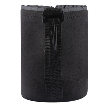 Neoprene SLR Camera Lens Carrying Bag Pouch Bag with Carabiner, Size: 10x14cm(Black)-garmade.com