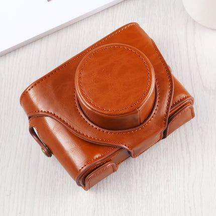 Full Body Camera PU Leather Case Bag with Strap for FUJIFILM X10 / X20(Brown)-garmade.com