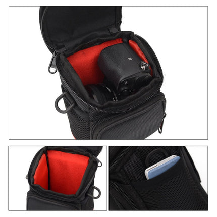 Universal Mini Digital Cloth Camera Bag with Strap, Size: 115 x 105 x 155mm(Black)-garmade.com