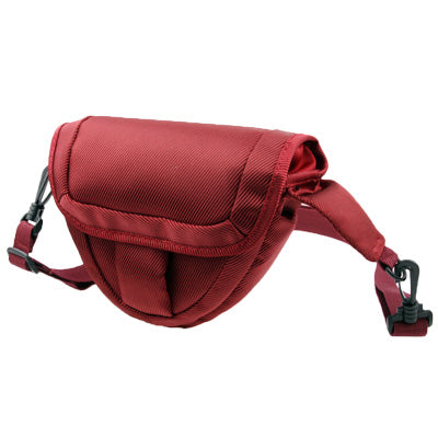 Portable Digital Camera Cloth Bag with Strap, Size: 21 x 8 x 16.5cm (Scarlet Red)-garmade.com