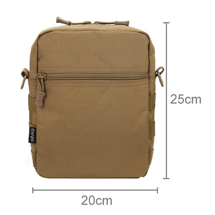 Multi-function Waterproof High Density Strong Nylon Fabric Shoulder Bag(Khaki)-garmade.com