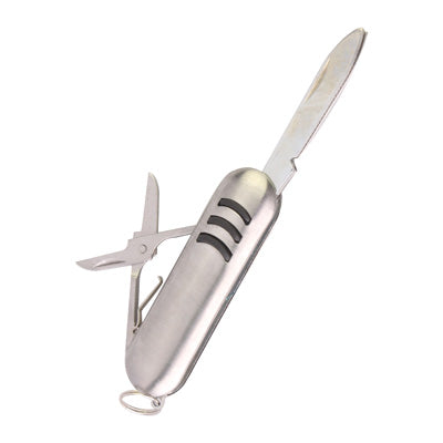 3 Digits Portable Mini Combination Lock / Tool Knife(Silver)-garmade.com
